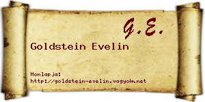 Goldstein Evelin névjegykártya